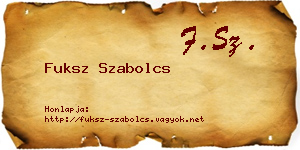 Fuksz Szabolcs névjegykártya